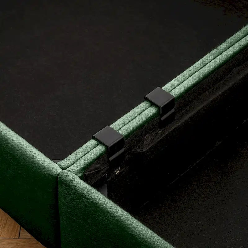 Divano modulare componibile a 2 posti imbottito in ciniglia da 75,5", con contenitore, combinazione fai da te
