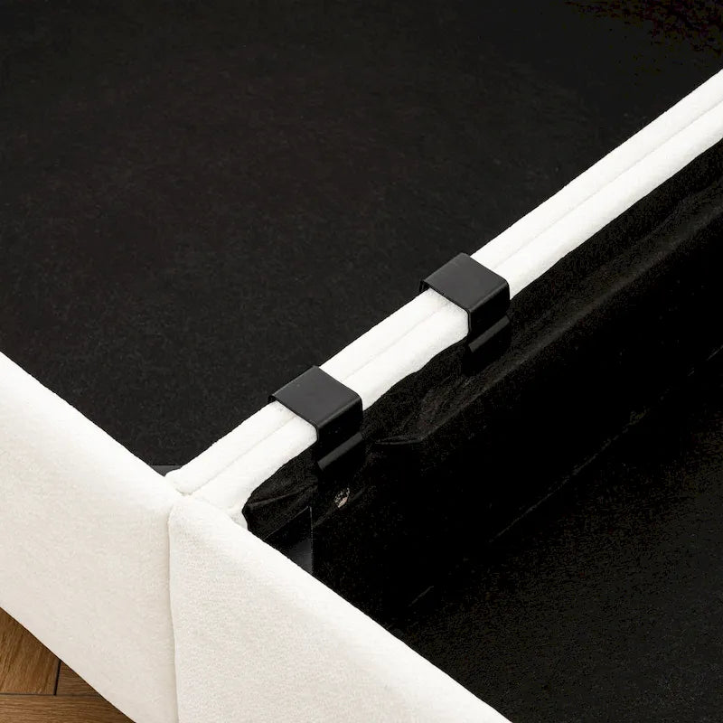 Divano modulare componibile a 2 posti imbottito in ciniglia da 75,5", con contenitore, combinazione fai da te