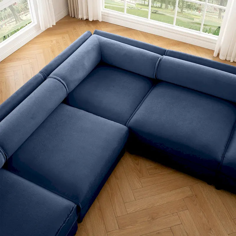 Divano modulare componibile a 2 posti imbottito in ciniglia da 75,5", con contenitore, combinazione fai da te