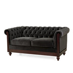 Divanetto Chesterfield in velluto