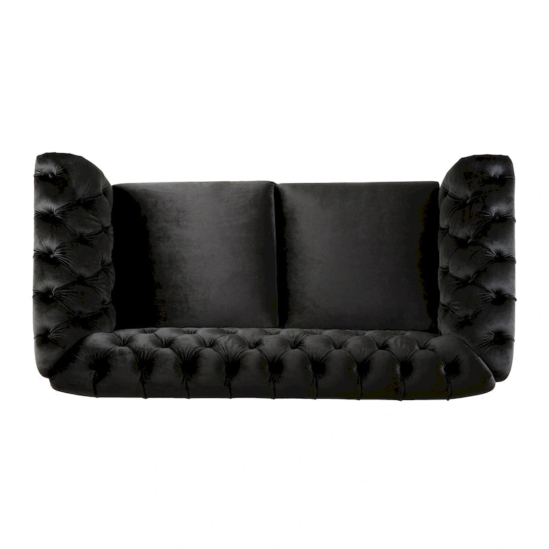 Divanetto Chesterfield in velluto