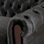 Divanetto Chesterfield in velluto