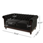 Divanetto Chesterfield in velluto