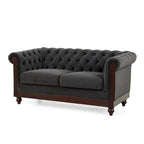Divanetto Chesterfield in velluto