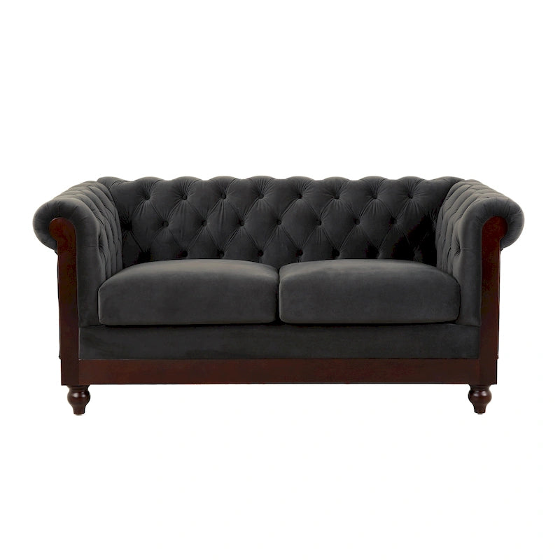 Divanetto Chesterfield in velluto
