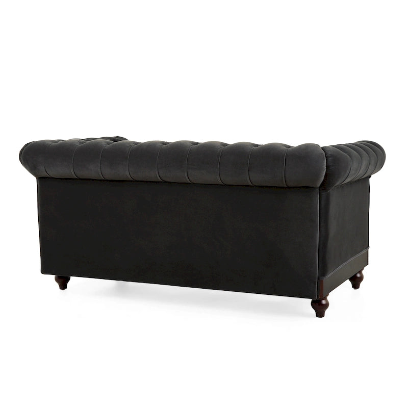 Divanetto Chesterfield in velluto