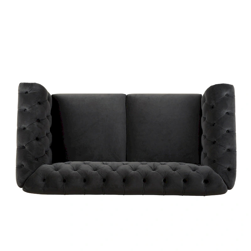Divanetto Chesterfield in velluto