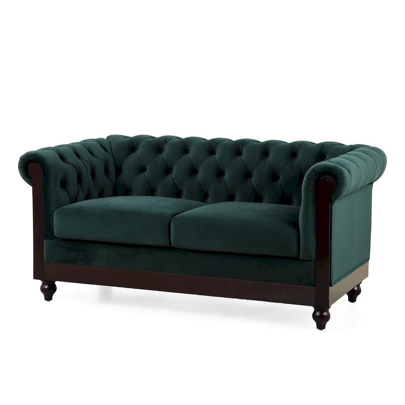 Divanetto Chesterfield in velluto