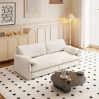 Divano letto estraibile Queen 66, divano letto convertibile 3-in-1 con vano portaoggetti laterale