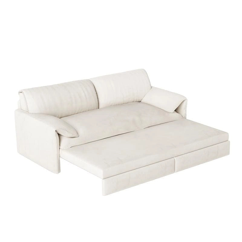 Divano letto estraibile Queen 66, divano letto convertibile 3-in-1 con vano portaoggetti laterale