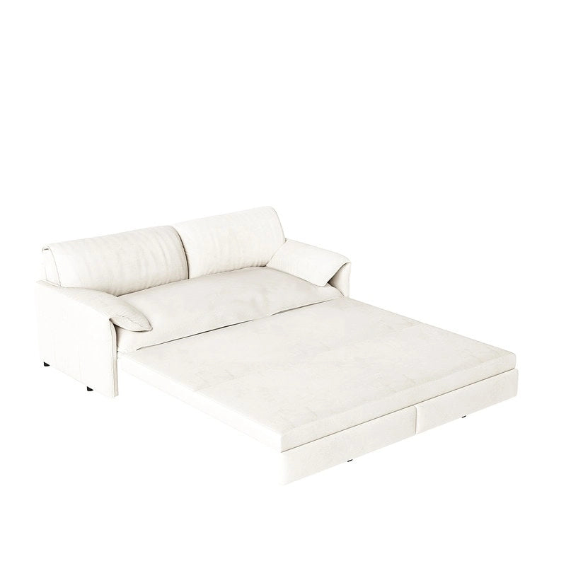 Divano letto estraibile Queen 66, divano letto convertibile 3-in-1 con vano portaoggetti laterale