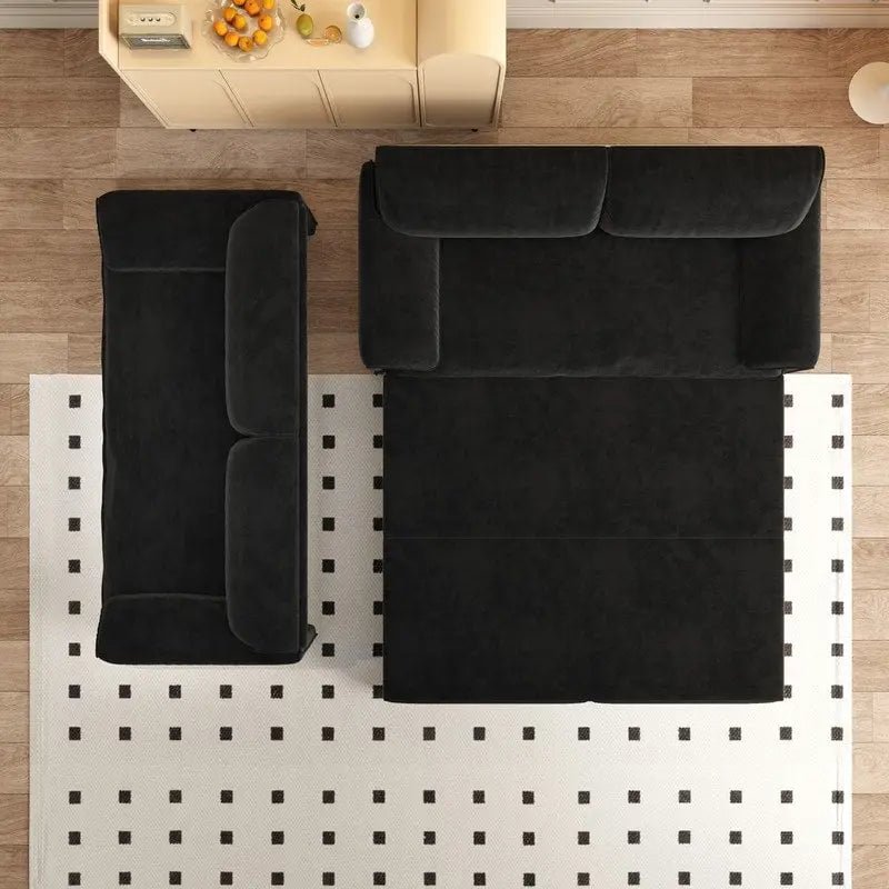Divano letto estraibile Queen 66, divano letto convertibile 3-in-1 con vano portaoggetti laterale