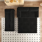 Divano letto estraibile Queen 66, divano letto convertibile 3-in-1 con vano portaoggetti laterale