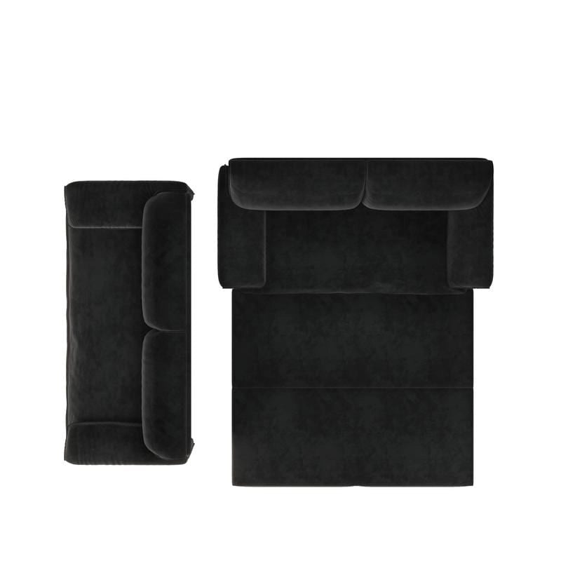 Divano letto estraibile Queen 66, divano letto convertibile 3-in-1 con vano portaoggetti laterale