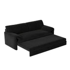 Divano letto estraibile Queen 66, divano letto convertibile 3-in-1 con vano portaoggetti laterale