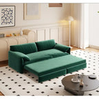 Divano letto estraibile Queen 66, divano letto convertibile 3-in-1 con vano portaoggetti laterale