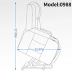 Poltrona Relax Elettrica con Posizione Infinita, Massaggio e Riscaldamento, Doppie Porte USB, Portabicchieri, Tasche Laterali, Ideale per Anziani