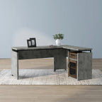 Scrivania a L multi-storage Urban da 63 pollici