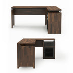 Scrivania a L multi-storage Urban da 63 pollici