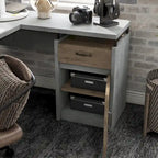 Scrivania a L multi-storage Urban da 63 pollici