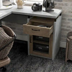 Scrivania a L multi-storage Urban da 63 pollici