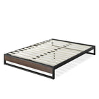 Piattaforma letto 10 pollici in bambù lavato grigio e metallo