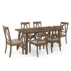 Tavolo da pranzo 7 pezzi Farmhouse Wood