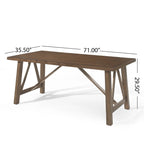 Tavolo da pranzo 7 pezzi Farmhouse Wood