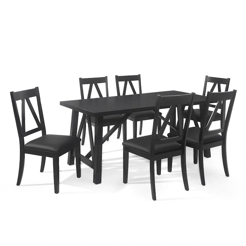 Tavolo da pranzo 7 pezzi Farmhouse Wood