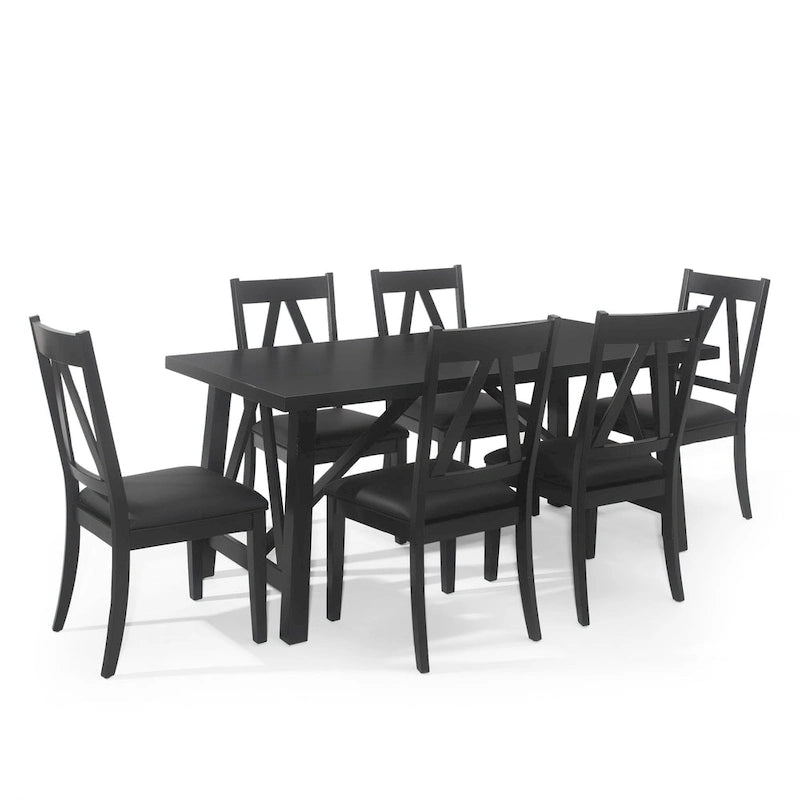 Tavolo da pranzo 7 pezzi Farmhouse Wood