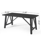 Tavolo da pranzo 7 pezzi Farmhouse Wood