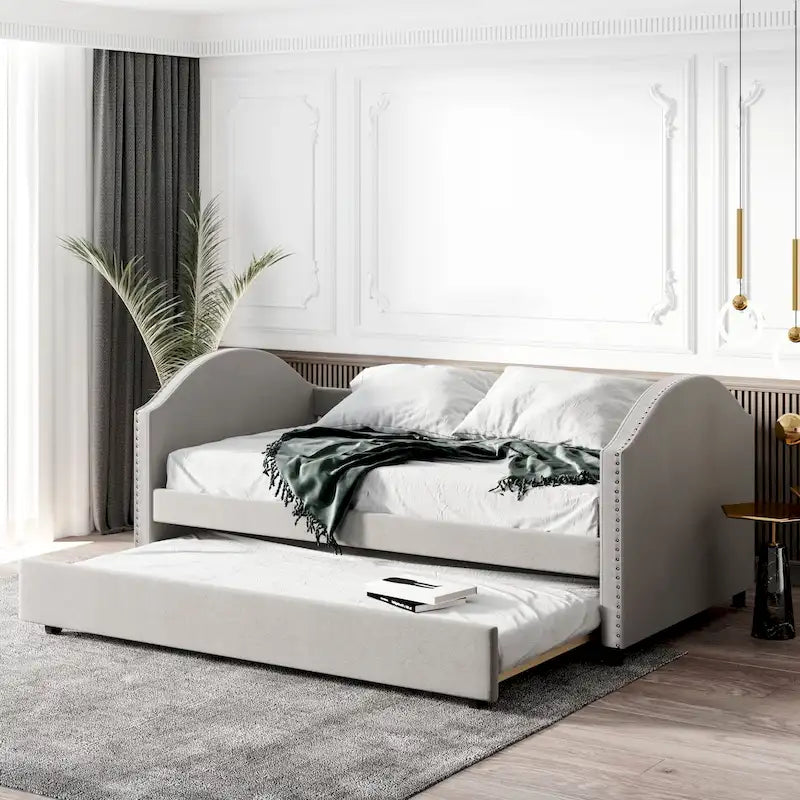 Divano letto imbottito Full Size con letto estraibile Twin Size