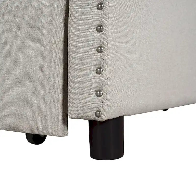 Divano letto imbottito Full Size con letto estraibile Twin Size