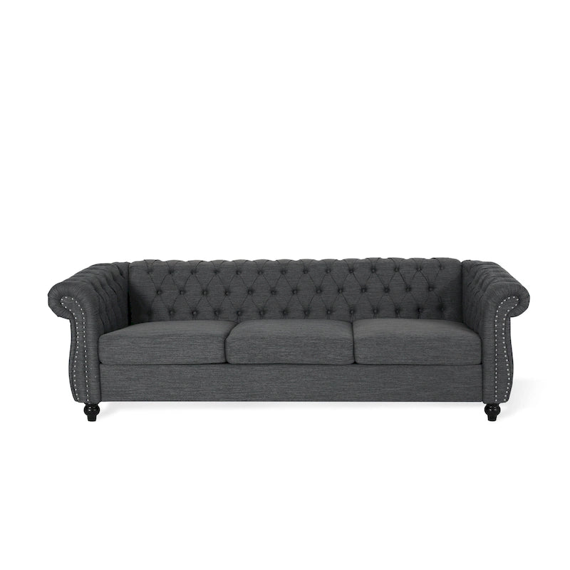 Divano Chesterfield a 3 posti con capitonné