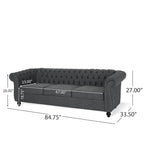 Divano Chesterfield a 3 posti con capitonné