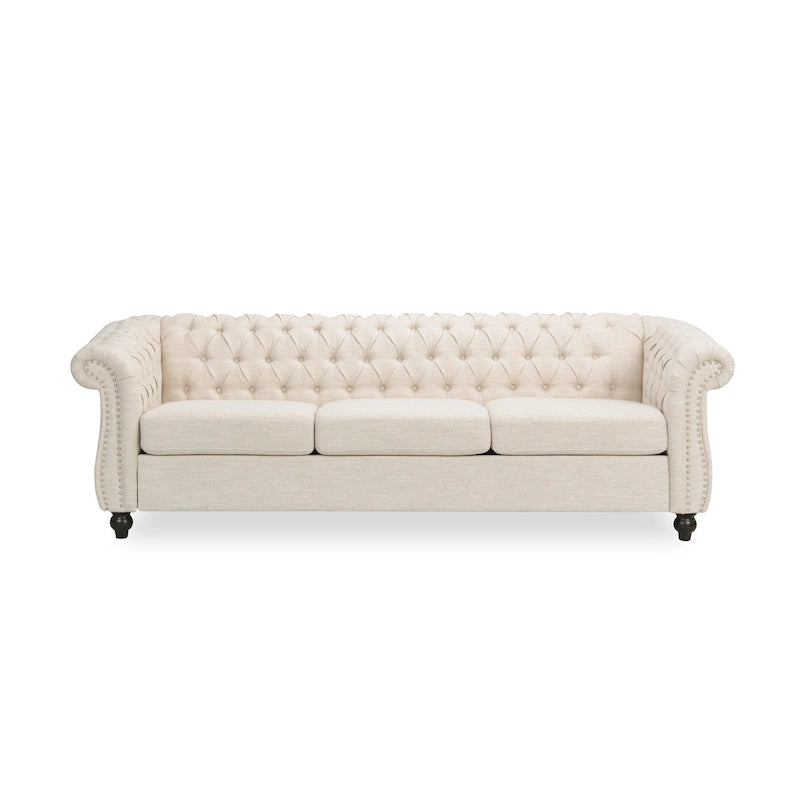 Divano Chesterfield a 3 posti con capitonné