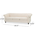 Divano Chesterfield a 3 posti con capitonné