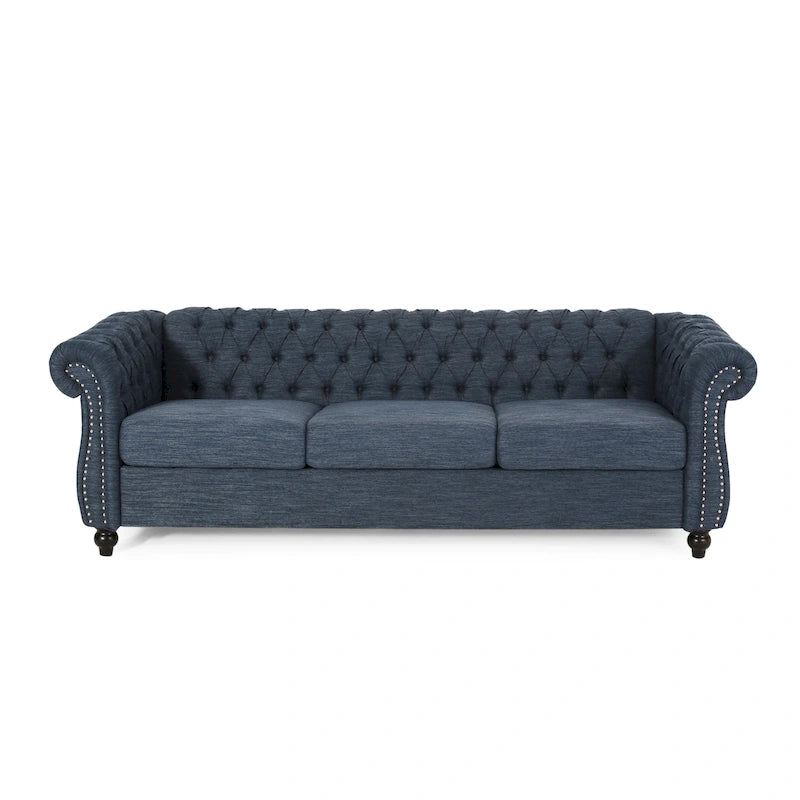 Divano Chesterfield a 3 posti con capitonné