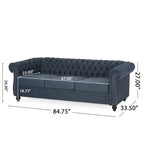 Divano Chesterfield a 3 posti con capitonné