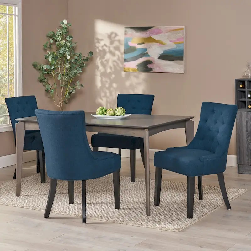 Sedie da pranzo moderne in tessuto trapuntato