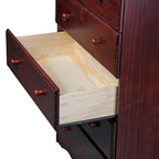 Cassettiera a 5 cassetti in 100% legno massello