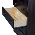 Cassettiera a 5 cassetti in 100% legno massello