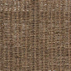 Panca Mid-Century Modern Transizionale in Legno di Mogano e Erba Marina Naturale