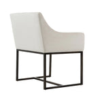 Sedia da pranzo moderna beige e ottone anticato color rame