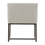 Sedia da pranzo moderna beige e ottone anticato color rame