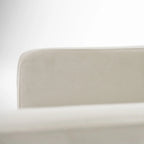 Sedia da pranzo moderna beige e ottone anticato color rame
