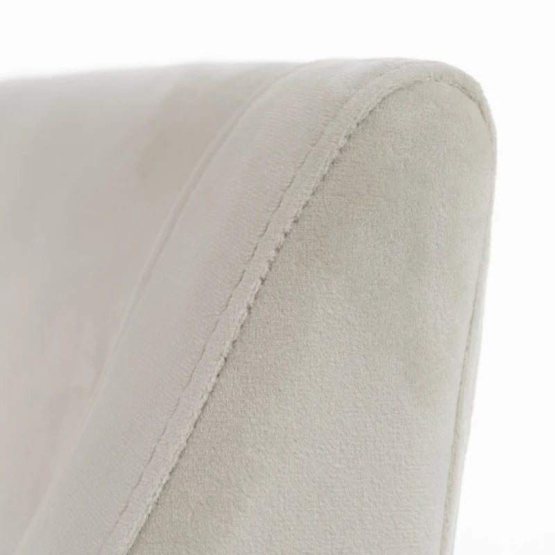 Sedia da pranzo moderna beige e ottone anticato color rame