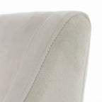 Sedia da pranzo moderna beige e ottone anticato color rame