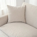 Divano a 3 posti Elegance con cuscini decorativi e pouf per soggiorno