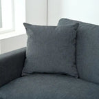 Divano a 3 posti Elegance con cuscini decorativi e pouf per soggiorno